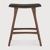 Osso eyjustóll m leðursessu teak brown