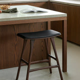 Osso eyjustóll m leðursessu teak brown