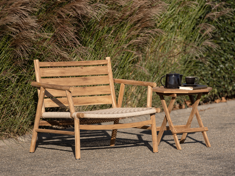 Owen úti borð 50x50 teak