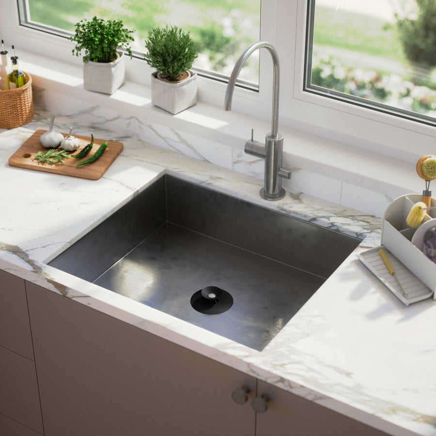 flex drain stop/hair catcher svartur