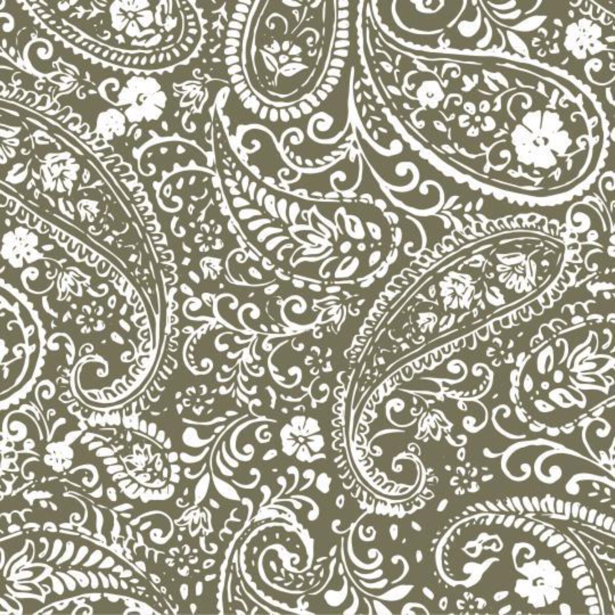 Servíettur paisley pattern græn 20stk