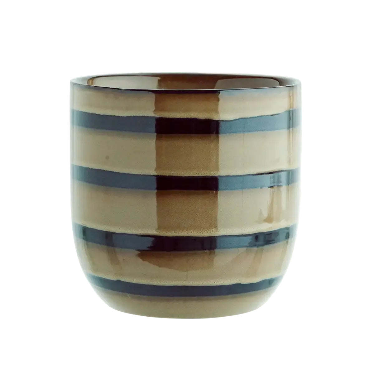 Striped stoneware blómapottur
