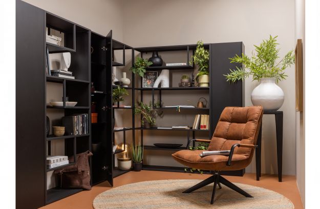 TEUN geymsluskápur PINE DEEP BLACK