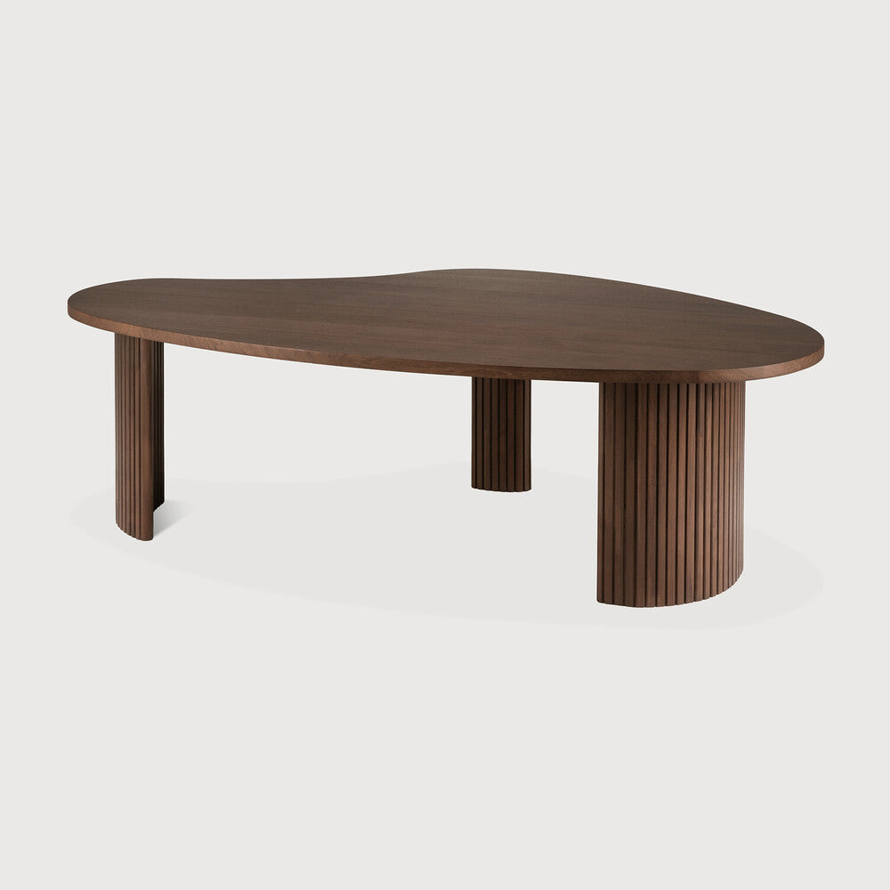 Boomerang sófaborð stærra teak brown