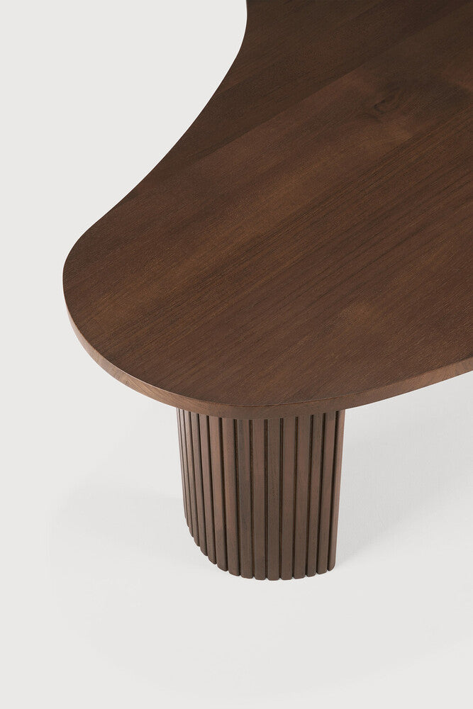 Boomerang sófaborð stærra teak brown