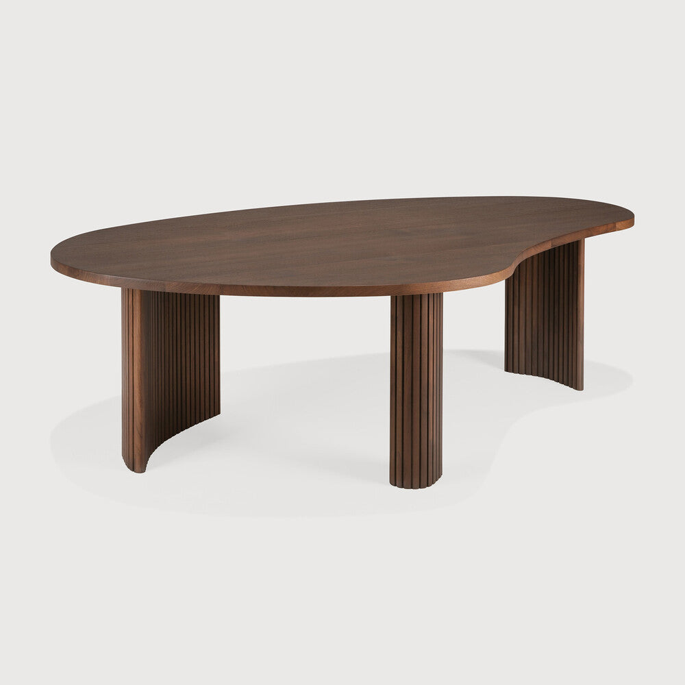Boomerang sófaborð stærra teak brown