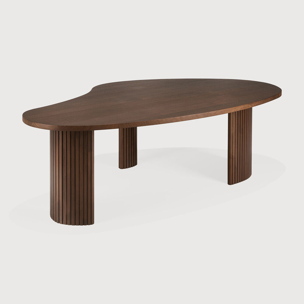 Boomerang sófaborð stærra teak brown