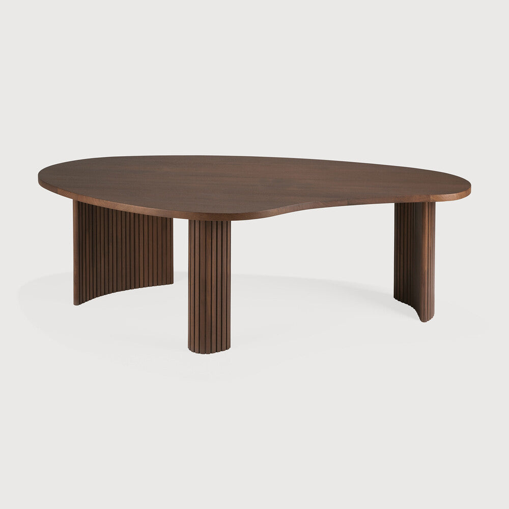 Boomerang sófaborð stærra teak brown