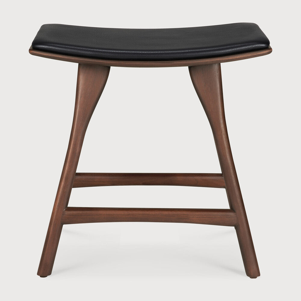 Osso kollur teak brown m leðursessu