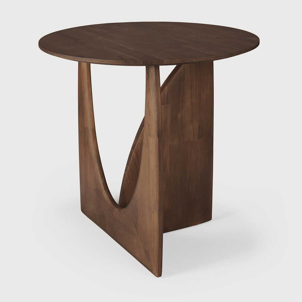 
            Geometric hliðarborð teak brown