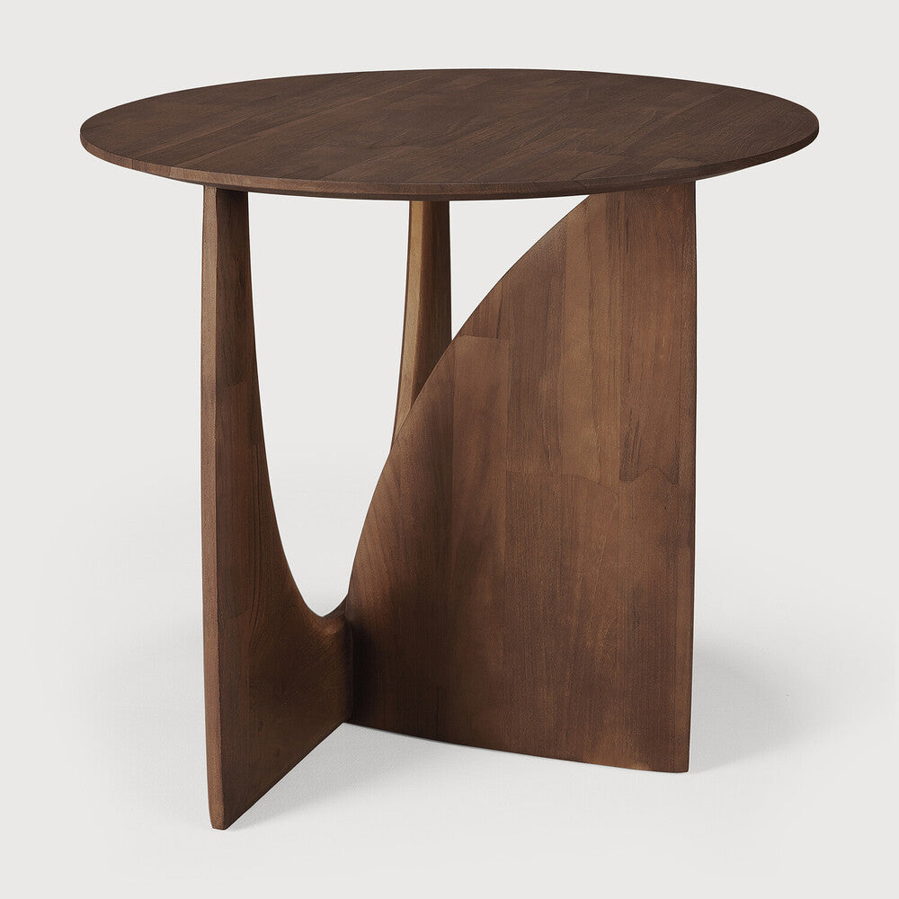 
            Geometric hliðarborð teak brown