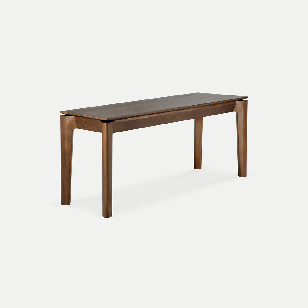 Teak bok brown bekkur 126cm