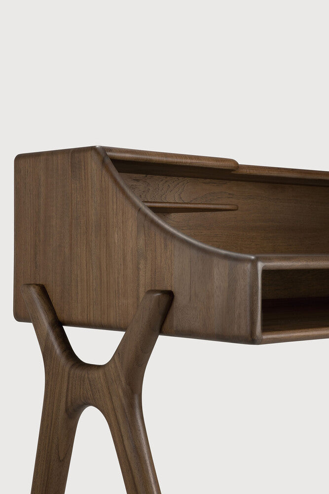 Flow skrifborð Teak wild brown