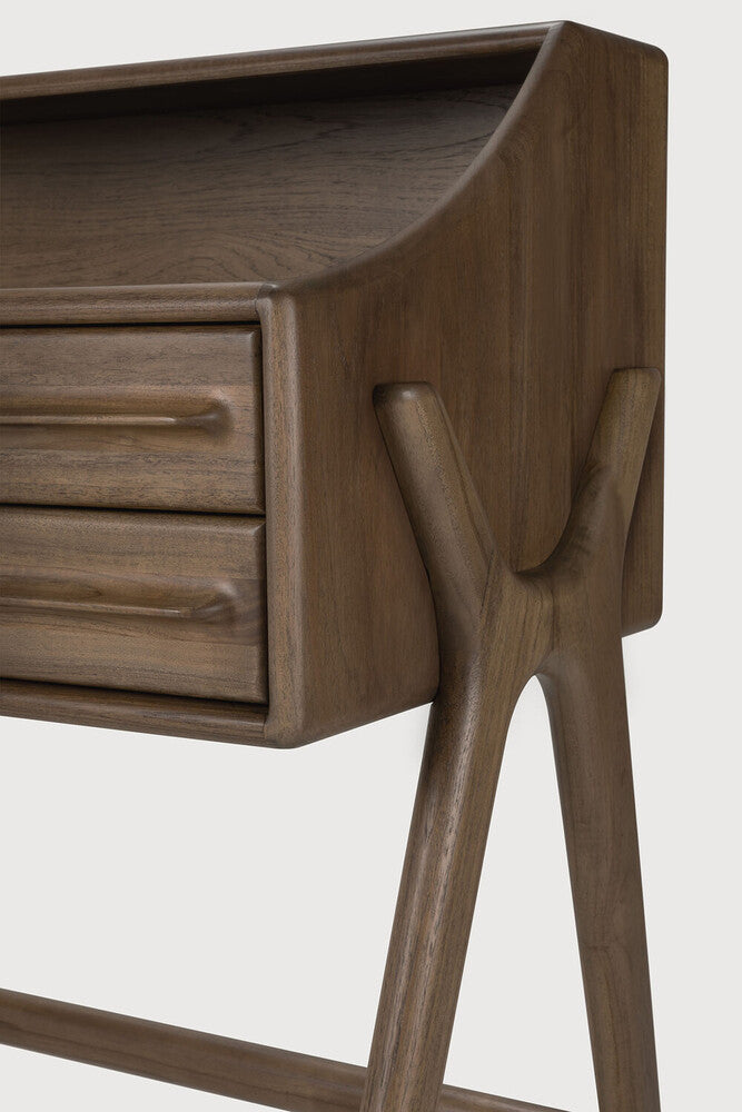 Flow skrifborð Teak wild brown