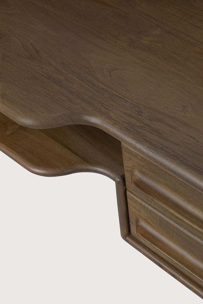 Flow skrifborð Teak wild brown