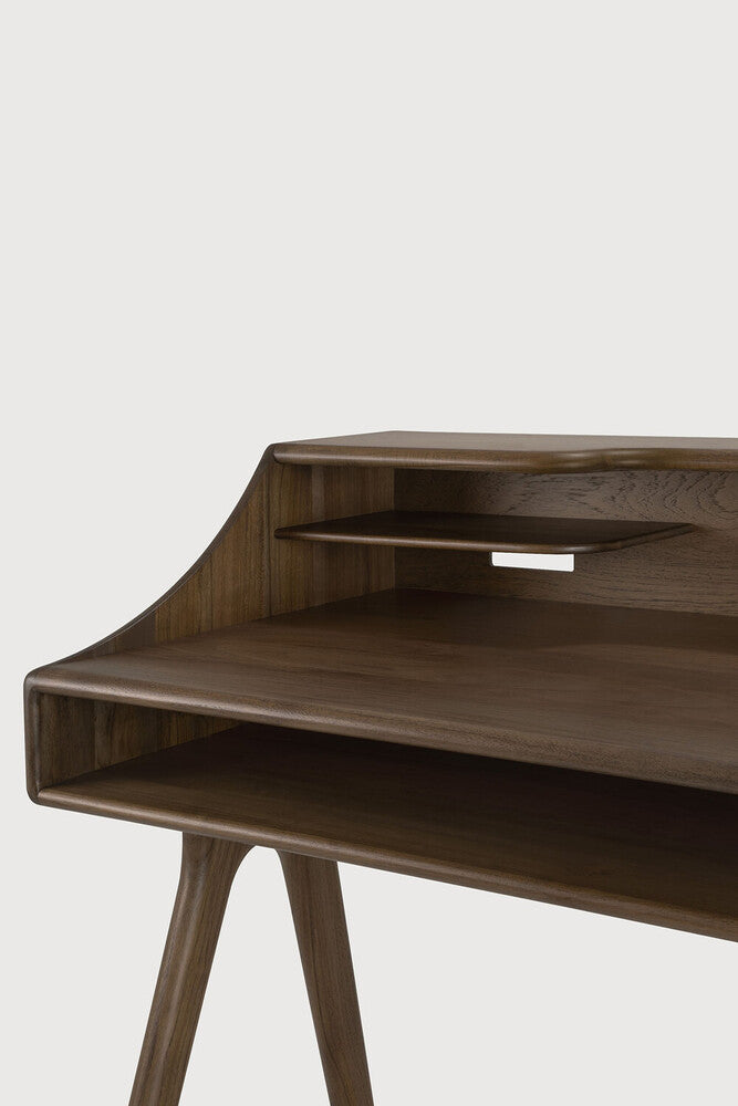 Flow skrifborð Teak wild brown