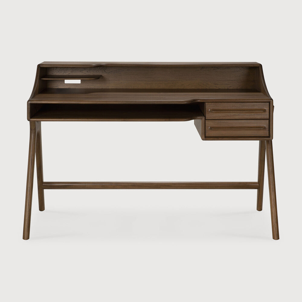 Flow skrifborð Teak wild brown