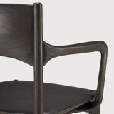 PI borðstofustóll dark brown m örmum