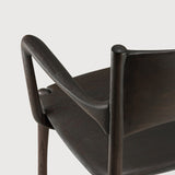 PI borðstofustóll dark brown m örmum