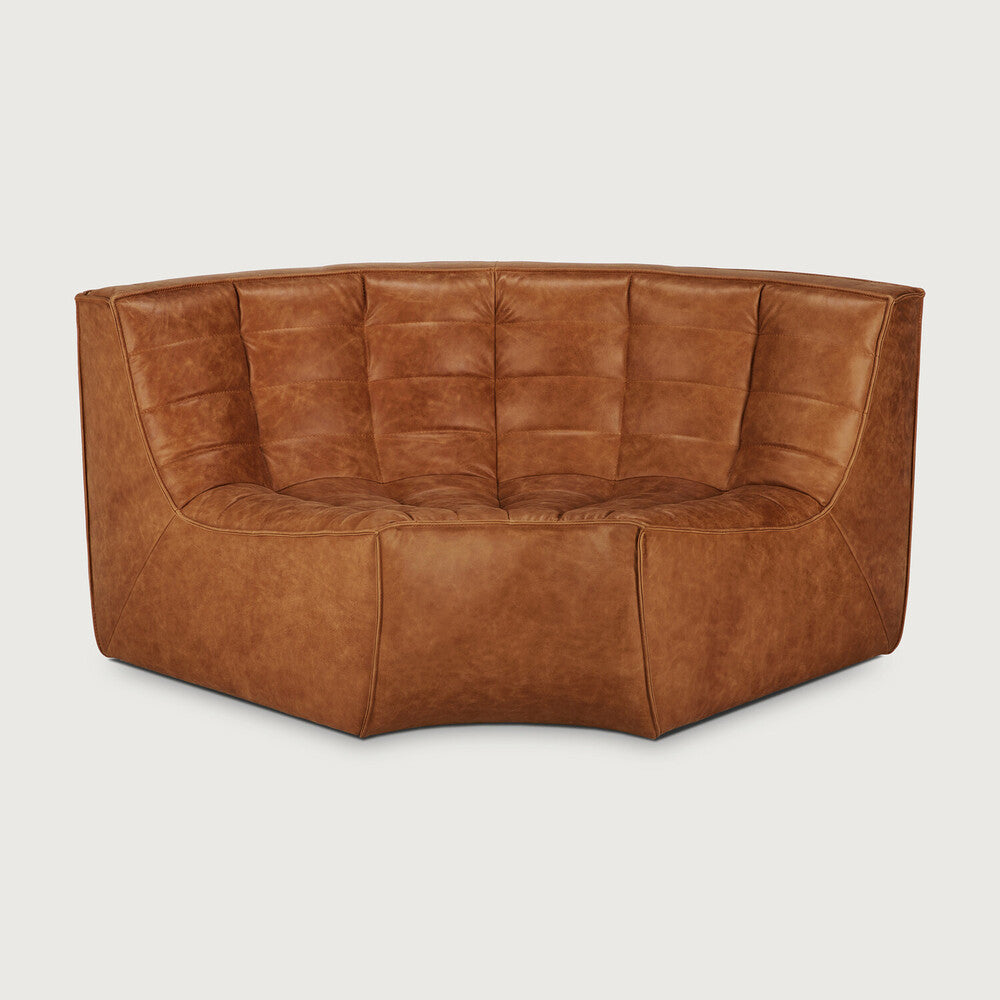 N701 sofa - round corner - old saddle