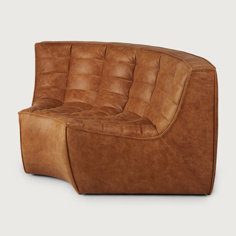 N701 sofa - round corner - old saddle