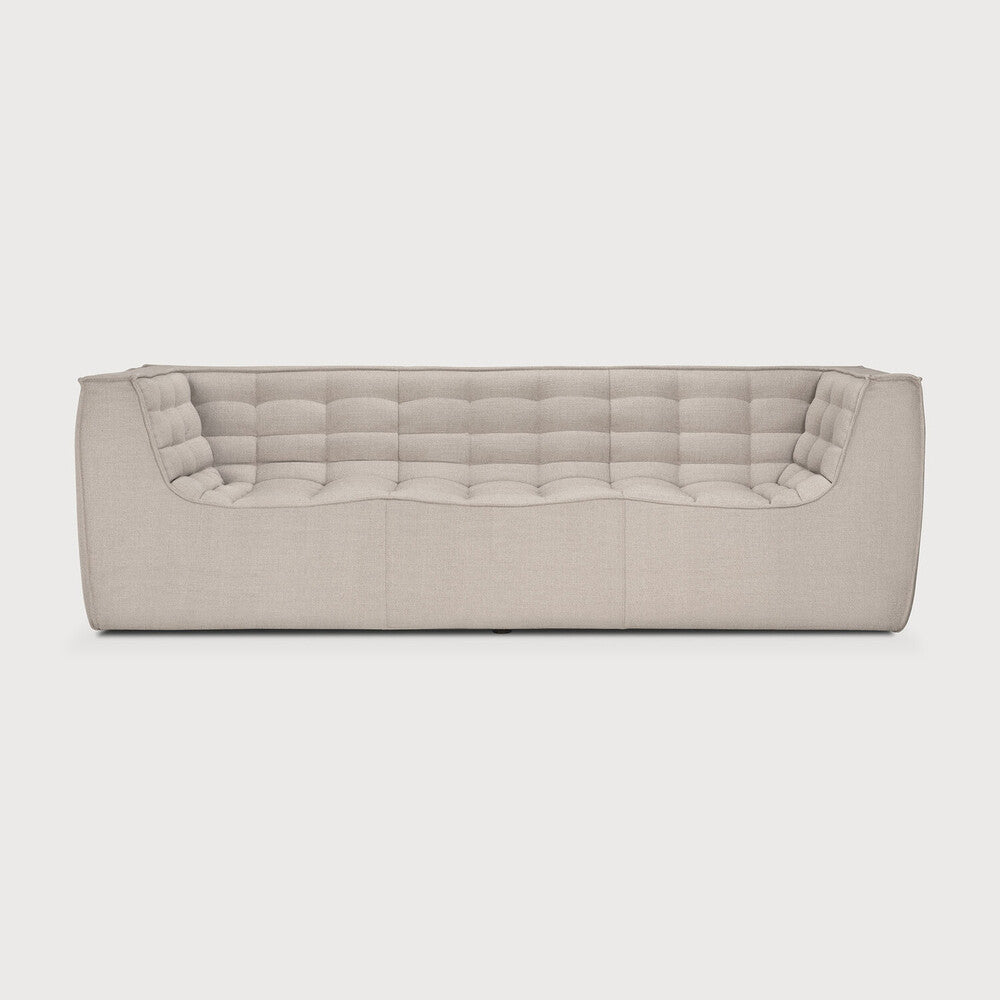 N701 3 sæta m örmum beige