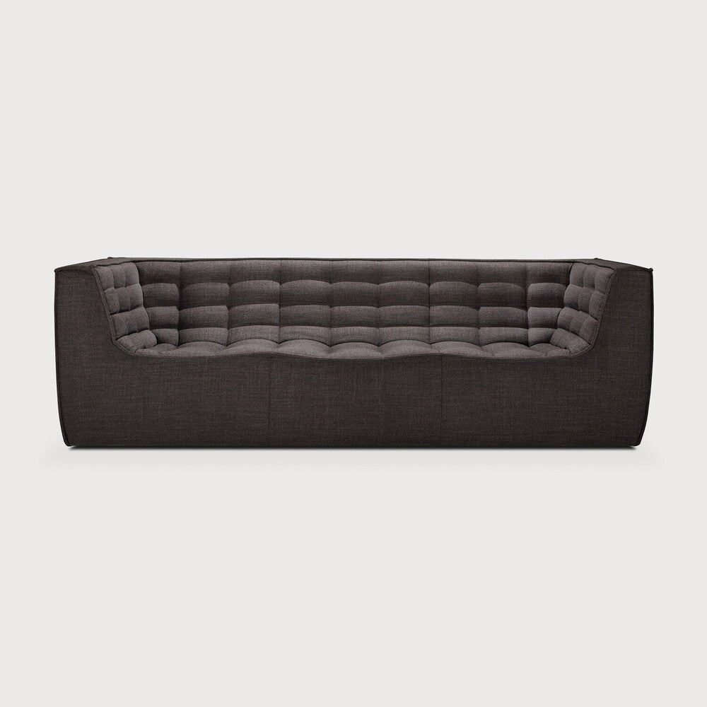 N701 3 sæta m örmum dark grey