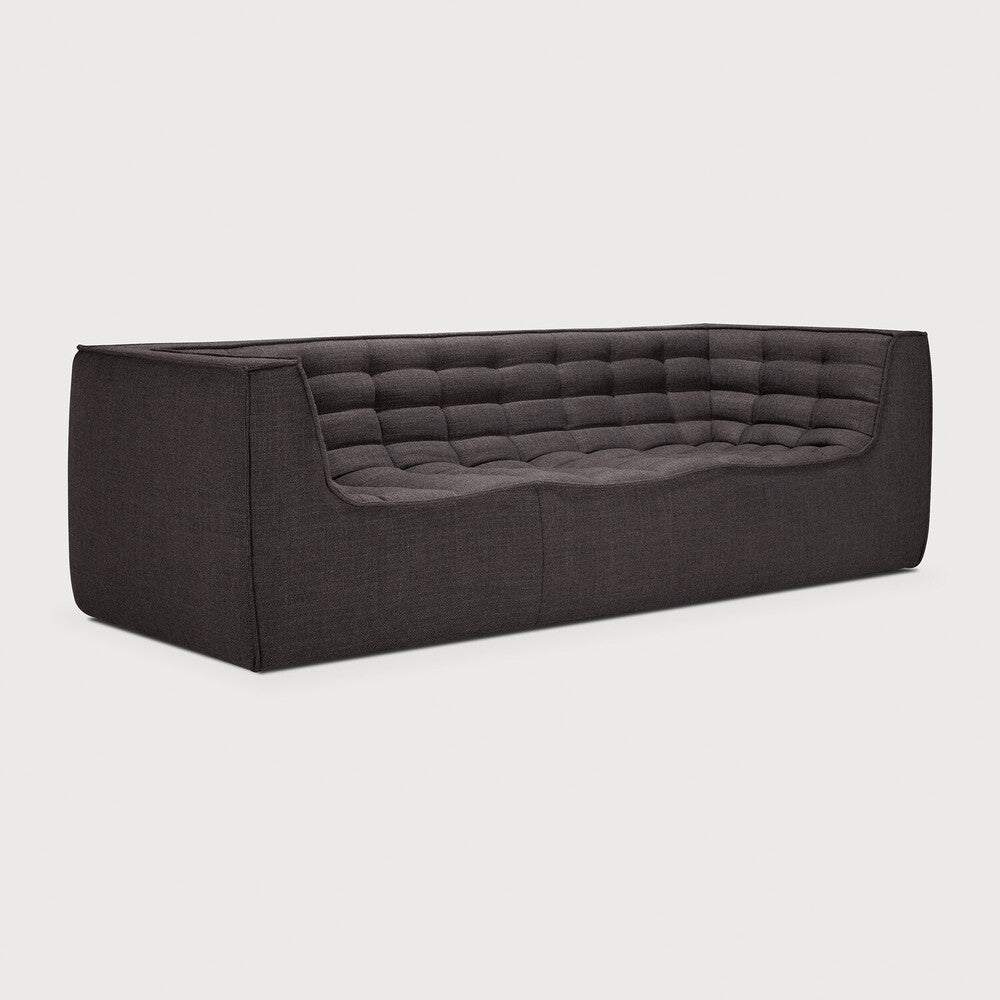 N701 3 sæta m örmum dark grey