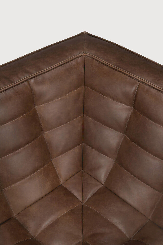 N701 sófi horn - chestnut leður