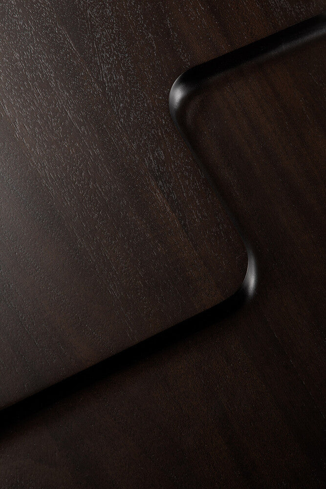 Brutalist hliðarborð mahogany rose brown