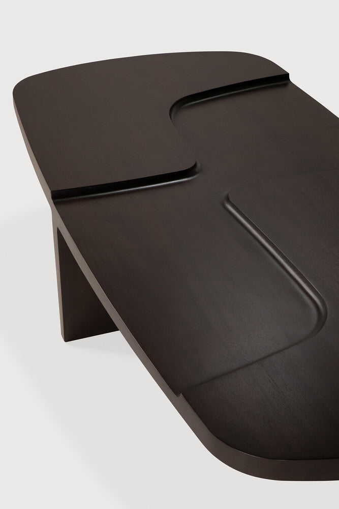 Brutalist sófaborð mahogany rose brown