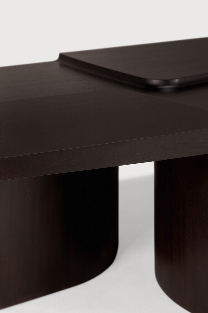 Brutalist sófaborð mahogany rose brown