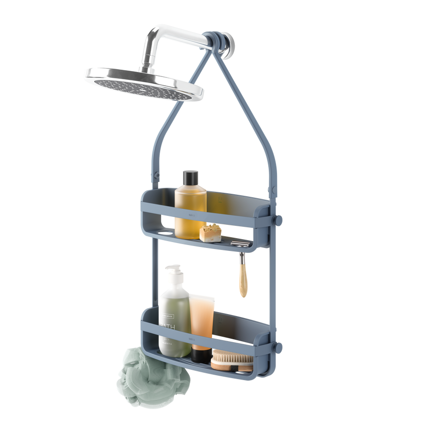 Flex shower caddy slate blue