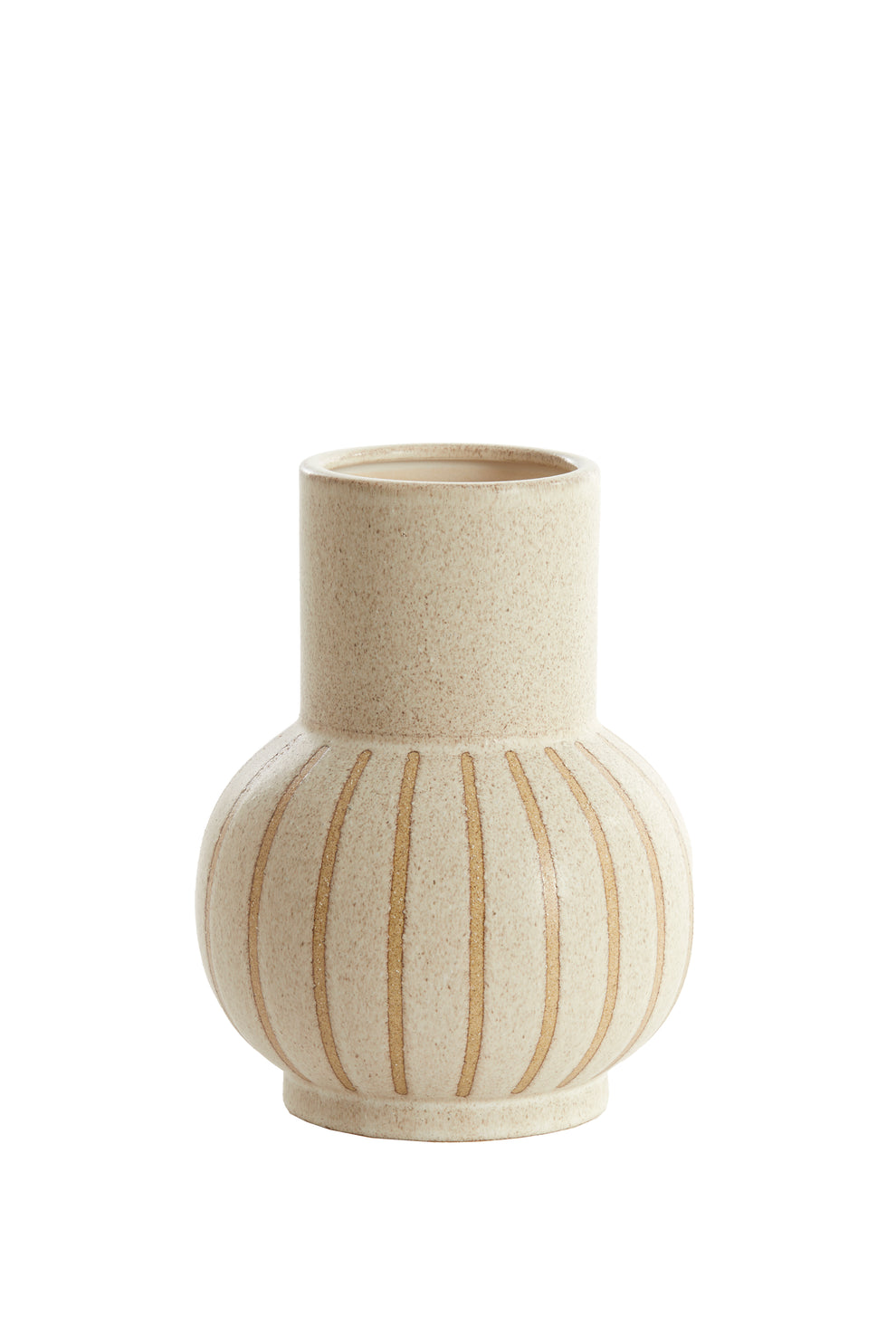 
            Vase deco Ulloa ceramics matt sand+brown