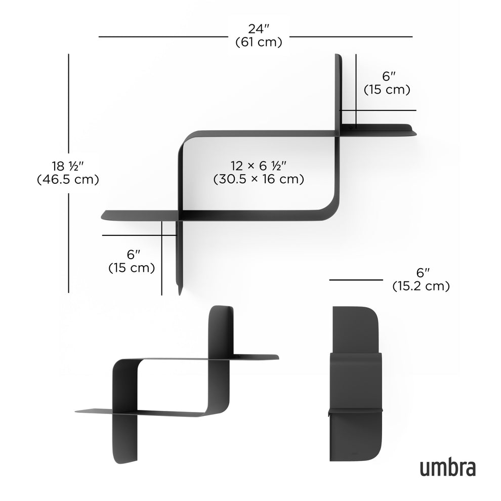 Montage hillur metal black 2stk