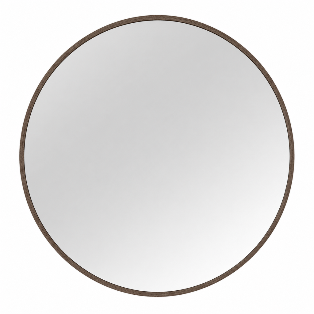 Alu spegill rond walnut 60cm
