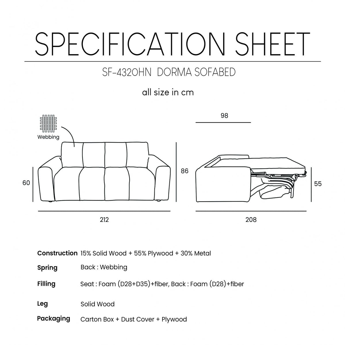 Dotta svefnsófi Velore Bronze