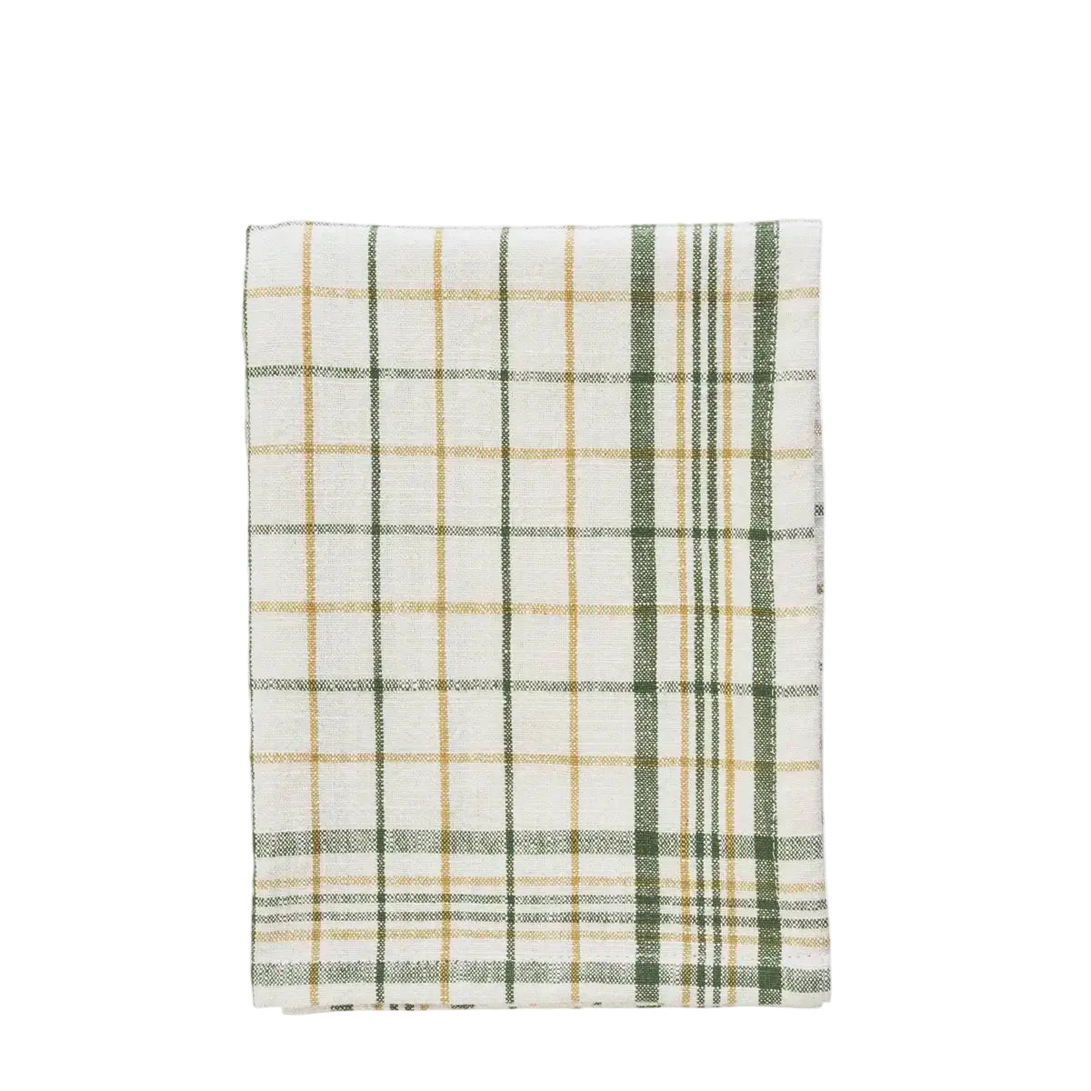 Checked viskastykki green/yellow