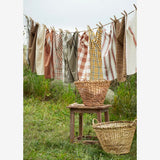 Checked viskastykki taupe