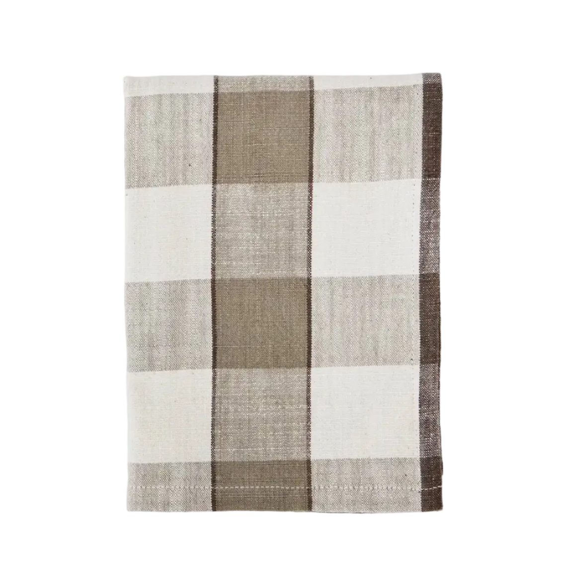 Checked viskastykki taupe