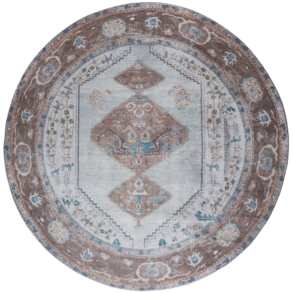 Karaca Blue/Brown 06 Rond ø200 cm