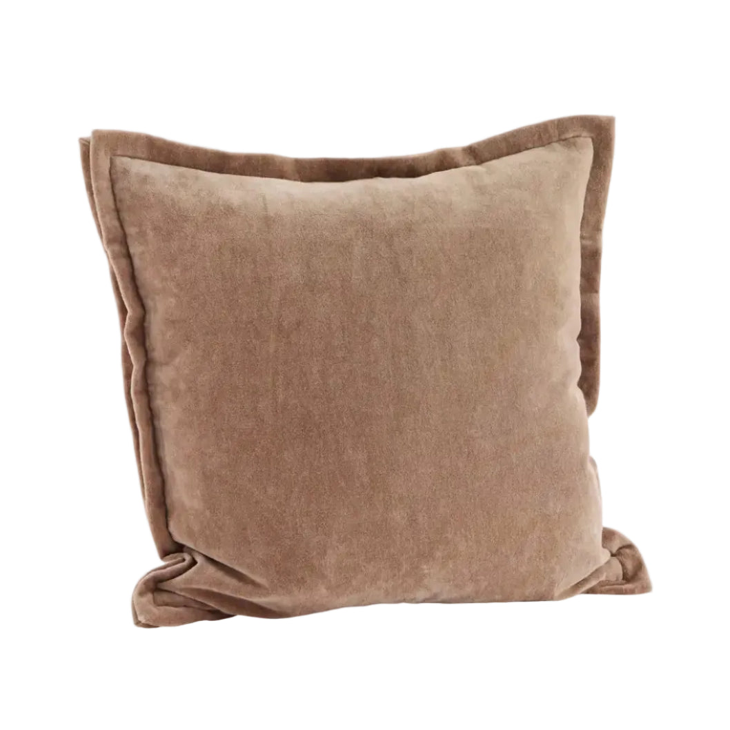 Velvet púði light brown