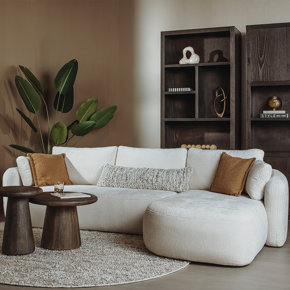 Wells sófi h/ tunga Ivory