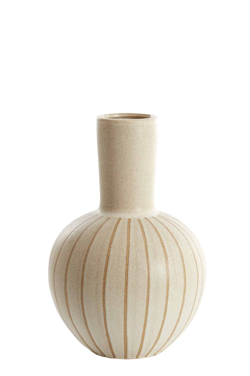 
            Vase deco 28,5x42cm Ulloa ceramics matt sand+brown