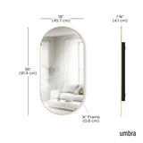 Hubba pill spegill brass 45 x 91