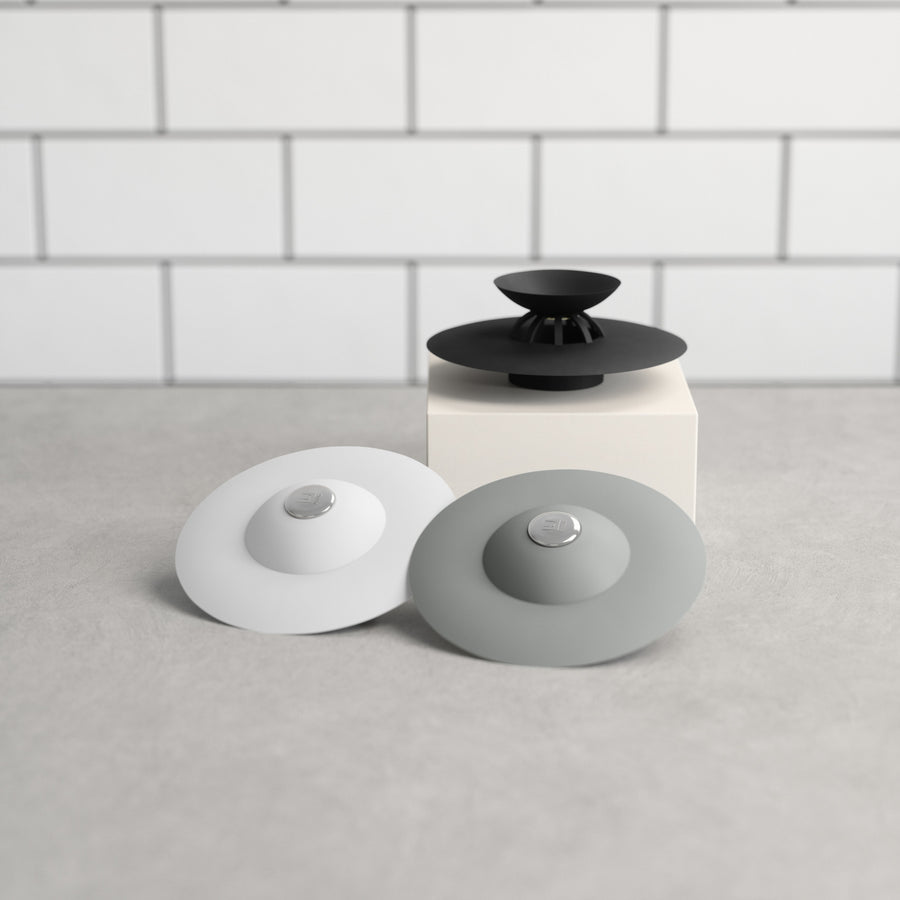 flex drain stop/hair catcher svartur