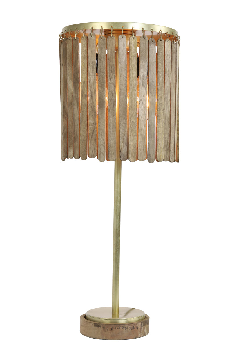
            Table lamp Ø30x78 cm GULARO wood darkbrown