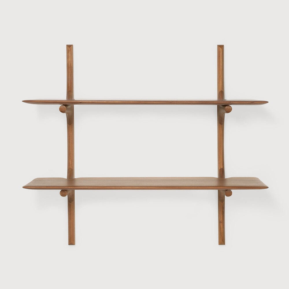 
            PI wall shelf mahogany 2 shelves 100/35/91