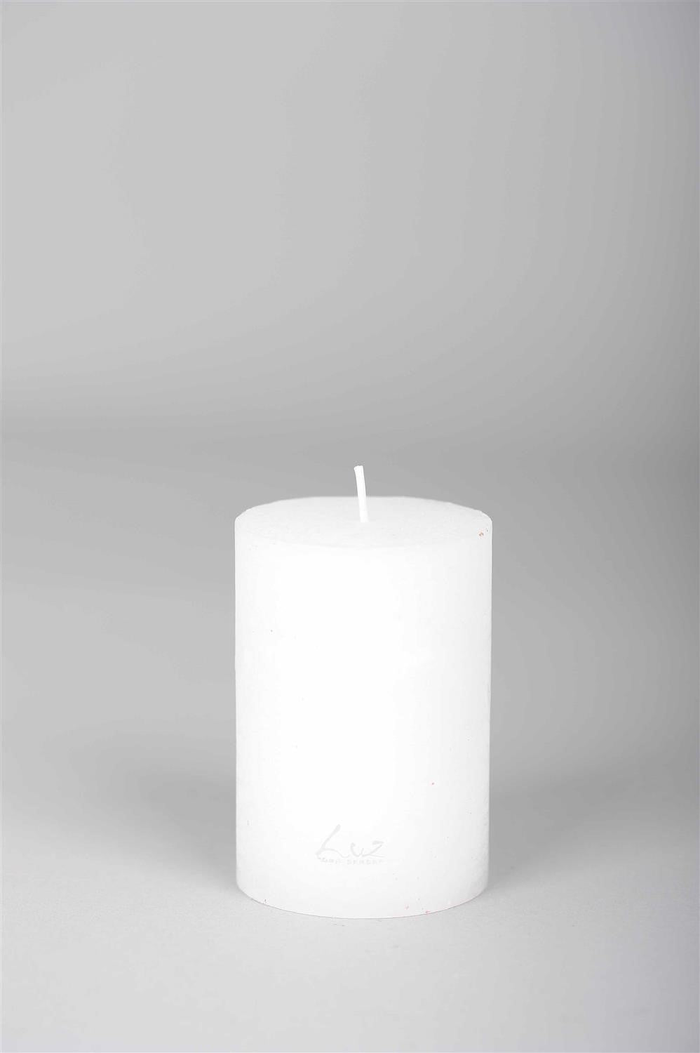 
            Ø7xH10cm - rustic candle white