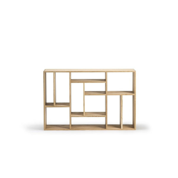 Oak M rack bókahilla minni - Tekk